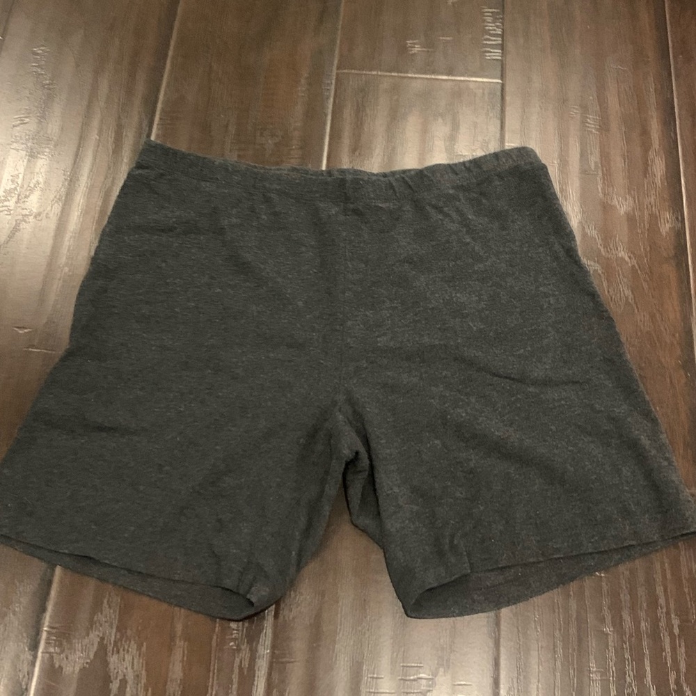 Gray spandex bike shorts